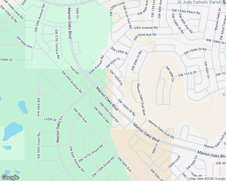 map of restaurants, bars, coffee shops, grocery stores, and more near 5231 Southwest 164th Street Road in Ocala