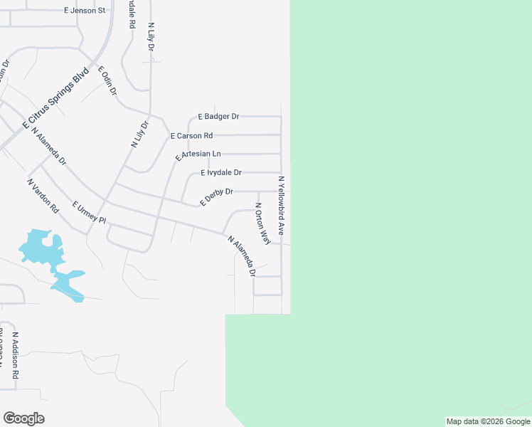 map of restaurants, bars, coffee shops, grocery stores, and more near 8355 North Orton Way in Citrus Springs