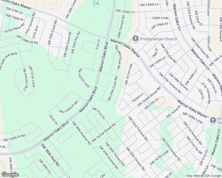 map of restaurants, bars, coffee shops, grocery stores, and more near 16262 Southwest 29th Court Road in Ocala