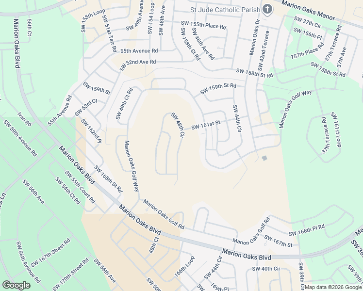map of restaurants, bars, coffee shops, grocery stores, and more near 16201 Southwest 47th Terrace in Ocala