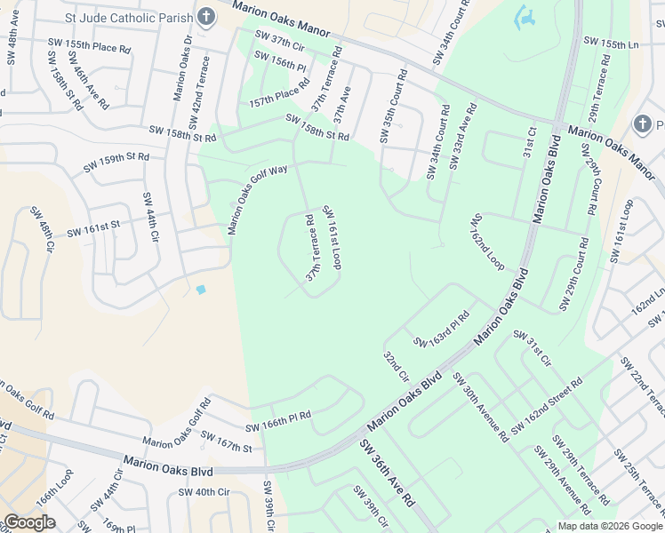 map of restaurants, bars, coffee shops, grocery stores, and more near 3801 Southwest 161st Loop in Ocala
