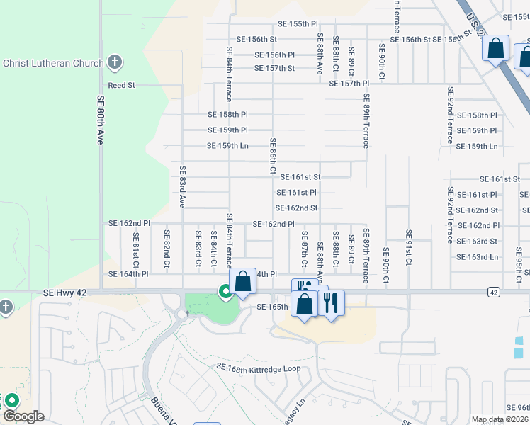 map of restaurants, bars, coffee shops, grocery stores, and more near 8555 Southeast 162nd Place in Summerfield