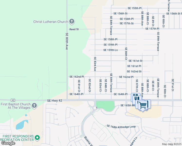 map of restaurants, bars, coffee shops, grocery stores, and more near 8167-8211 SE 162nd Pl in Summerfield