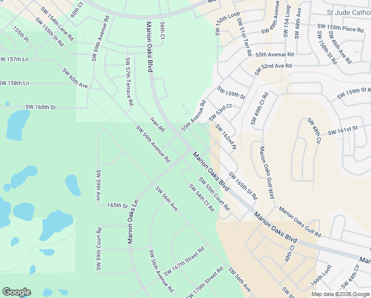 map of restaurants, bars, coffee shops, grocery stores, and more near 645 Marion Oaks Boulevard in Ocala