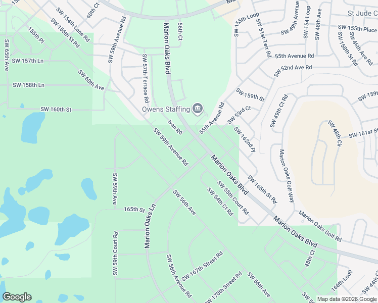 map of restaurants, bars, coffee shops, grocery stores, and more near 16212 Southwest 55th Court Road in Ocala