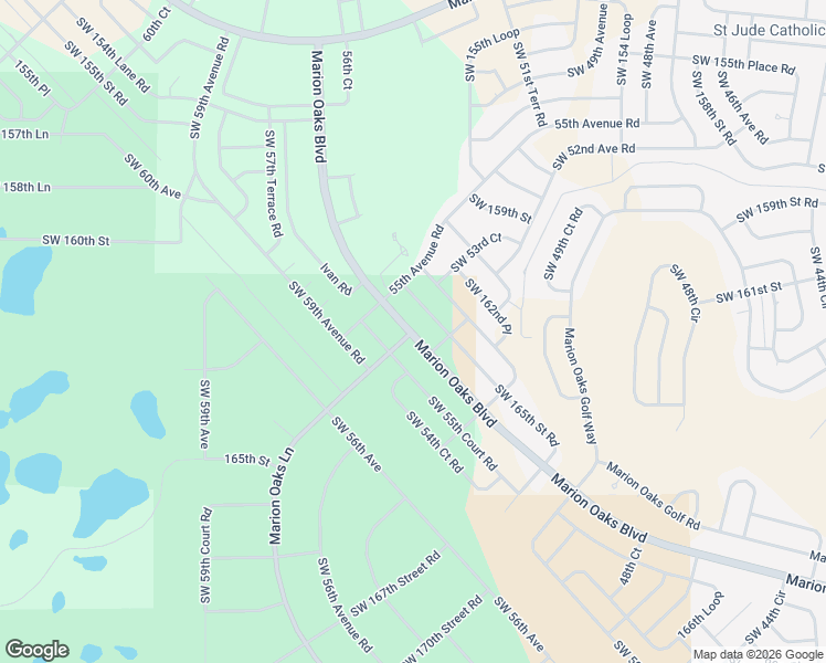 map of restaurants, bars, coffee shops, grocery stores, and more near 662 Marion Oaks Boulevard in Ocala