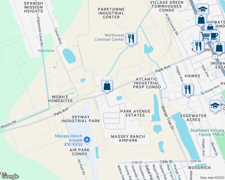 map of restaurants, bars, coffee shops, grocery stores, and more near 902 West Park Avenue in Edgewater