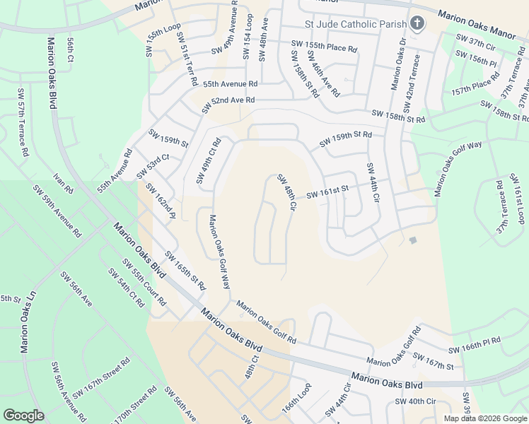 map of restaurants, bars, coffee shops, grocery stores, and more near 16194 Southwest 48th Circle in Ocala