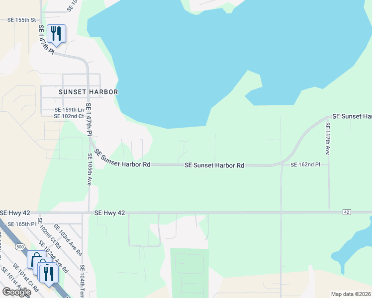 map of restaurants, bars, coffee shops, grocery stores, and more near 11001 Southeast Sunset Harbor Road in Summerfield