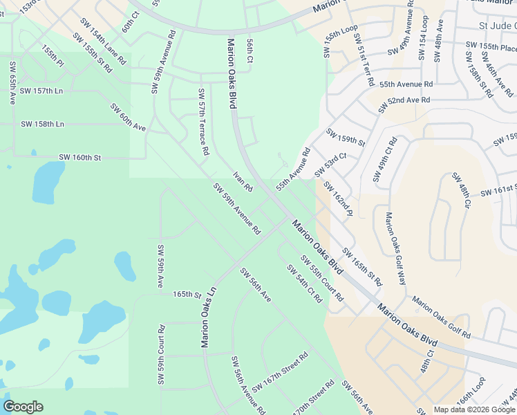 map of restaurants, bars, coffee shops, grocery stores, and more near 15991 Southwest 55th Avenue Road in Ocala