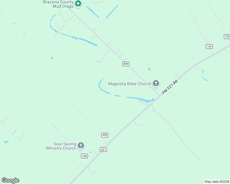 map of restaurants, bars, coffee shops, grocery stores, and more near 809 FM 521 Road in Brazoria