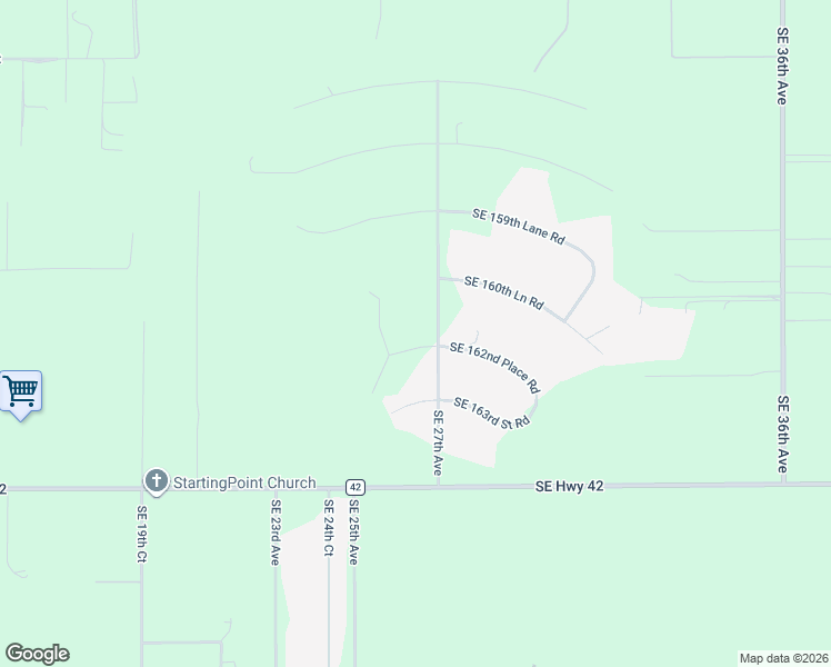 map of restaurants, bars, coffee shops, grocery stores, and more near 2645 Southeast 162nd Place Road in Summerfield
