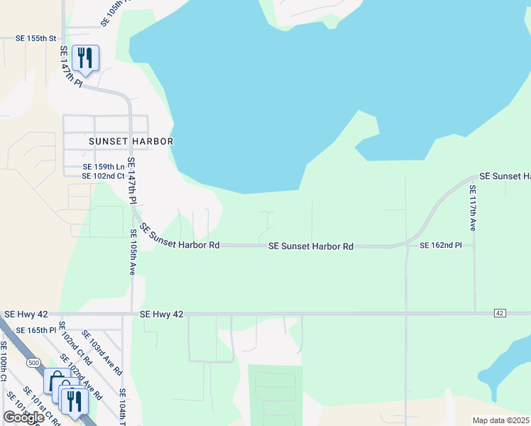 map of restaurants, bars, coffee shops, grocery stores, and more near 11001 Southeast Sunset Harbor Road in Summerfield