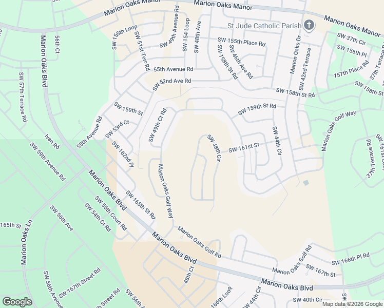 map of restaurants, bars, coffee shops, grocery stores, and more near 16158 Southwest 48th Circle in Ocala