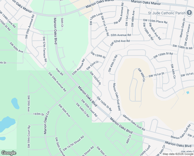 map of restaurants, bars, coffee shops, grocery stores, and more near 5265 Southwest 162nd Place in Ocala