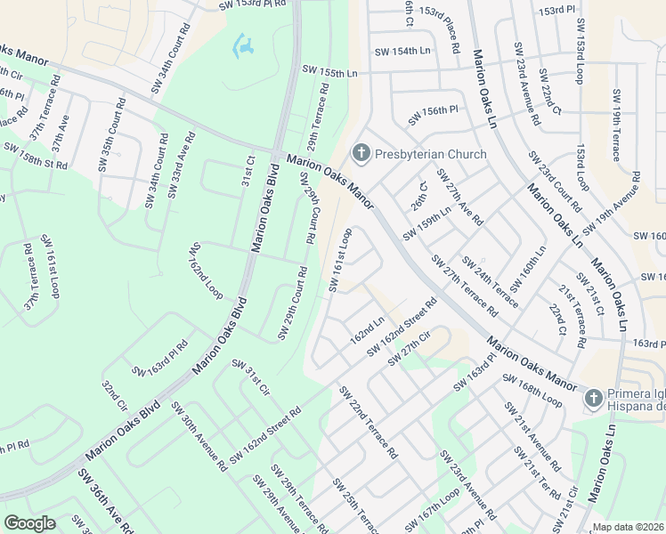 map of restaurants, bars, coffee shops, grocery stores, and more near 2785 Southwest 161st Loop in Ocala