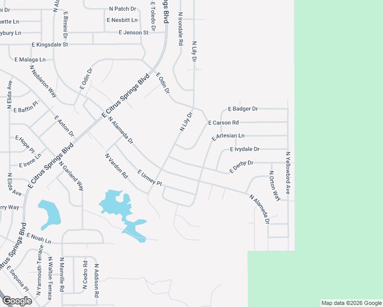 map of restaurants, bars, coffee shops, grocery stores, and more near 1398 East Carson Road in Citrus Springs