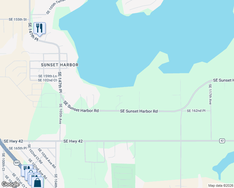 map of restaurants, bars, coffee shops, grocery stores, and more near 11001 SE Sunset Harbor Rd in Summerfield