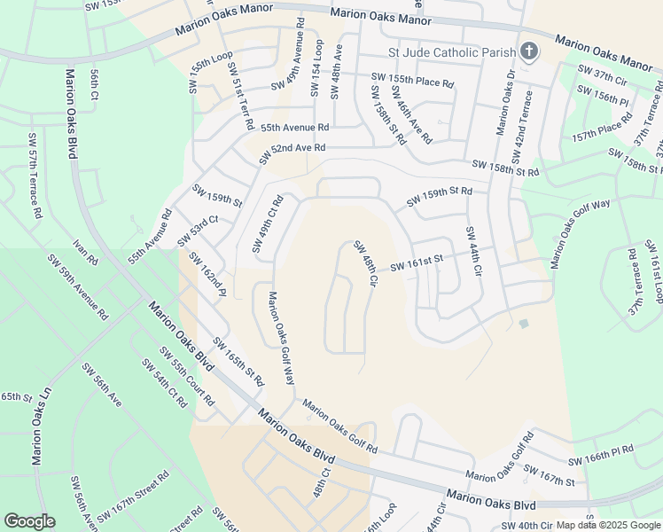 map of restaurants, bars, coffee shops, grocery stores, and more near 16158 Southwest 48th Circle in Ocala