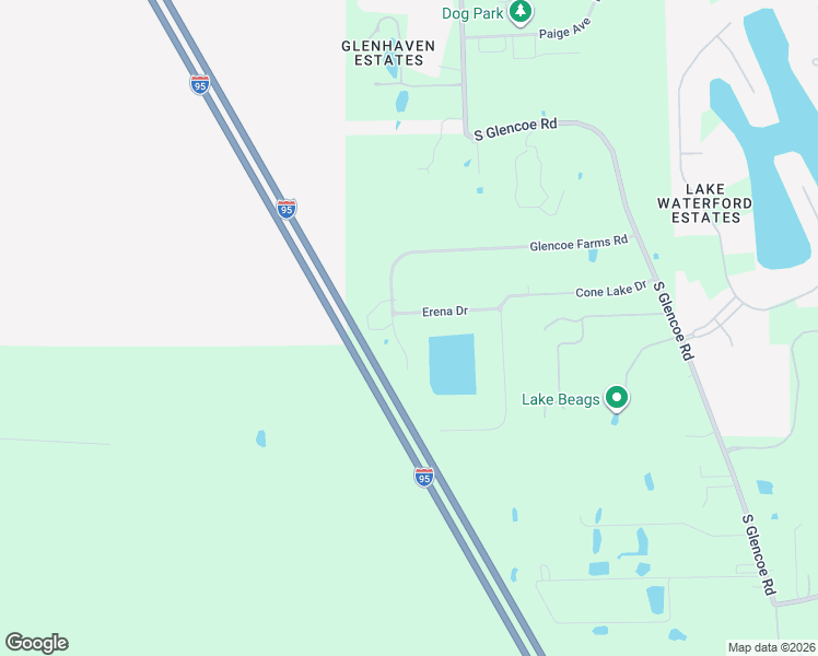 map of restaurants, bars, coffee shops, grocery stores, and more near 2590 Erena Drive in New Smyrna Beach