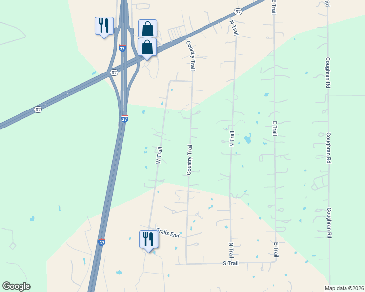 map of restaurants, bars, coffee shops, grocery stores, and more near 560 Country Trail in Pleasanton