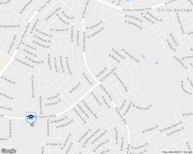 map of restaurants, bars, coffee shops, grocery stores, and more near 2924 West Elgin Place in Citrus Springs