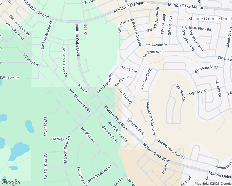 map of restaurants, bars, coffee shops, grocery stores, and more near 5340 Southwest 164th Street Road in Ocala