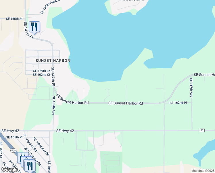 map of restaurants, bars, coffee shops, grocery stores, and more near 11001 Southeast Sunset Harbor Road in Summerfield