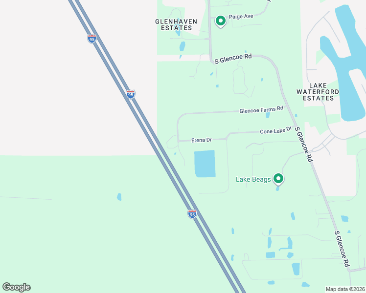 map of restaurants, bars, coffee shops, grocery stores, and more near 2590 Erena Drive in New Smyrna Beach