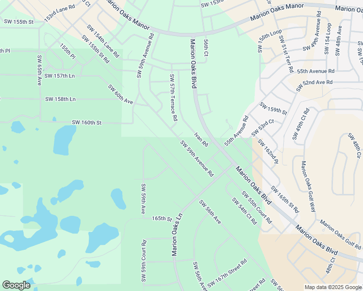 map of restaurants, bars, coffee shops, grocery stores, and more near 16118 Southwest 59th Avenue Road in Ocala