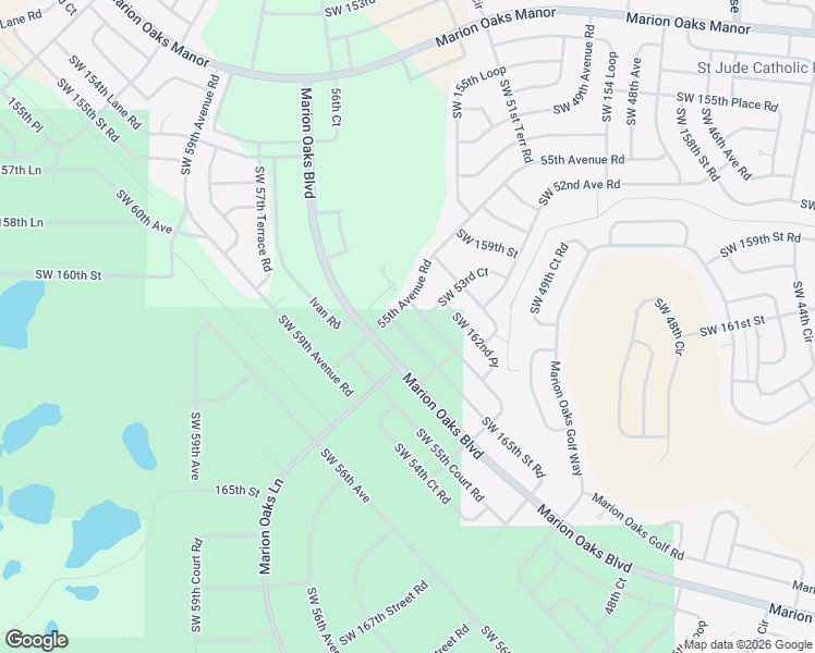 map of restaurants, bars, coffee shops, grocery stores, and more near 5435 Southwest 165th Street Road in Ocala