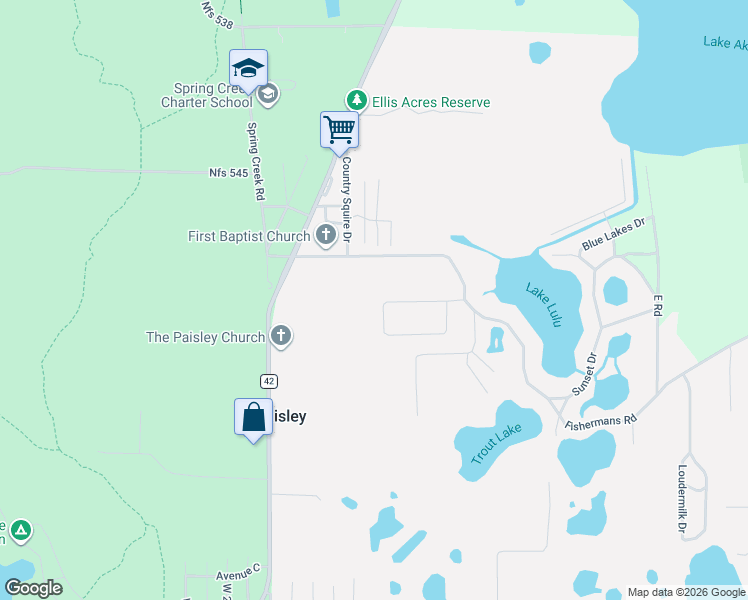 map of restaurants, bars, coffee shops, grocery stores, and more near 25339 Mardon Circle in Paisley