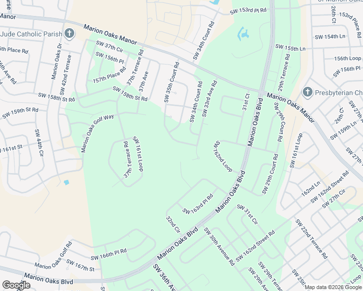 map of restaurants, bars, coffee shops, grocery stores, and more near Southwest 35th Terrace in Ocala