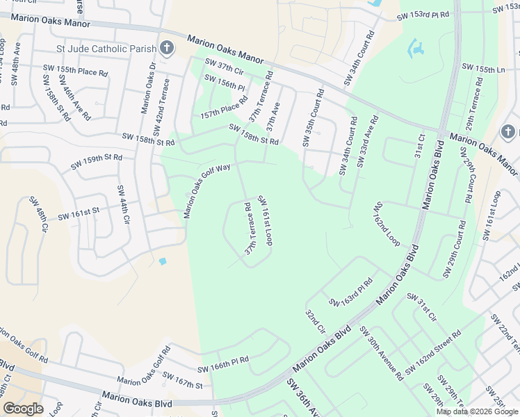 map of restaurants, bars, coffee shops, grocery stores, and more near 16141 37th Terrace Road in Ocala