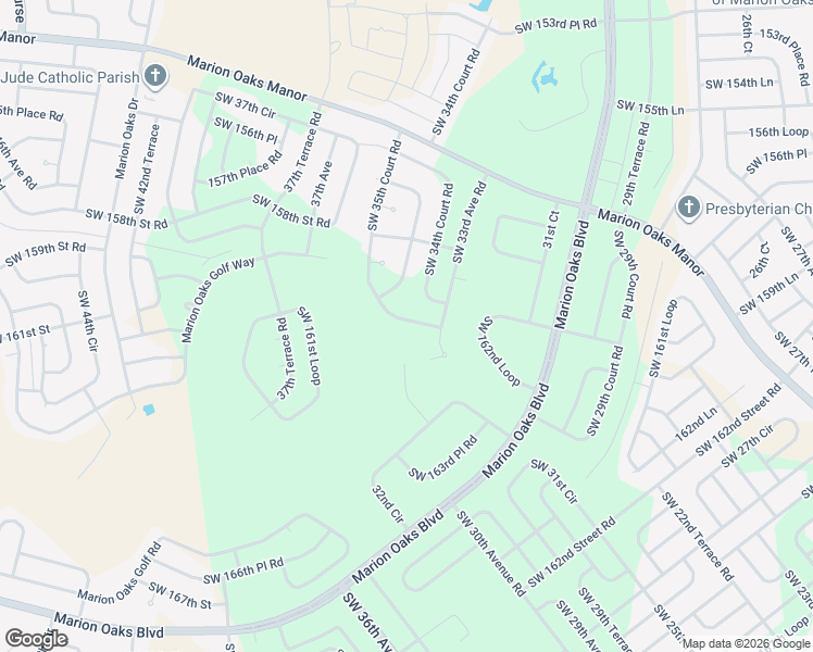 map of restaurants, bars, coffee shops, grocery stores, and more near Southwest 35th Terrace in Ocala