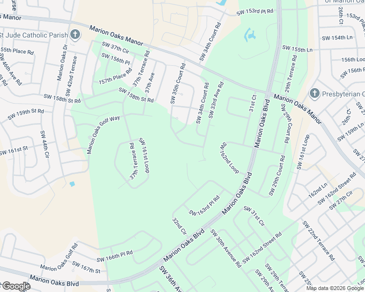 map of restaurants, bars, coffee shops, grocery stores, and more near 16064 35th Court Road in Ocala