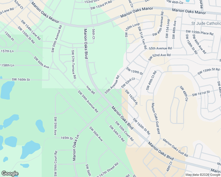 map of restaurants, bars, coffee shops, grocery stores, and more near 15991 Southwest 55th Avenue Road in Ocala
