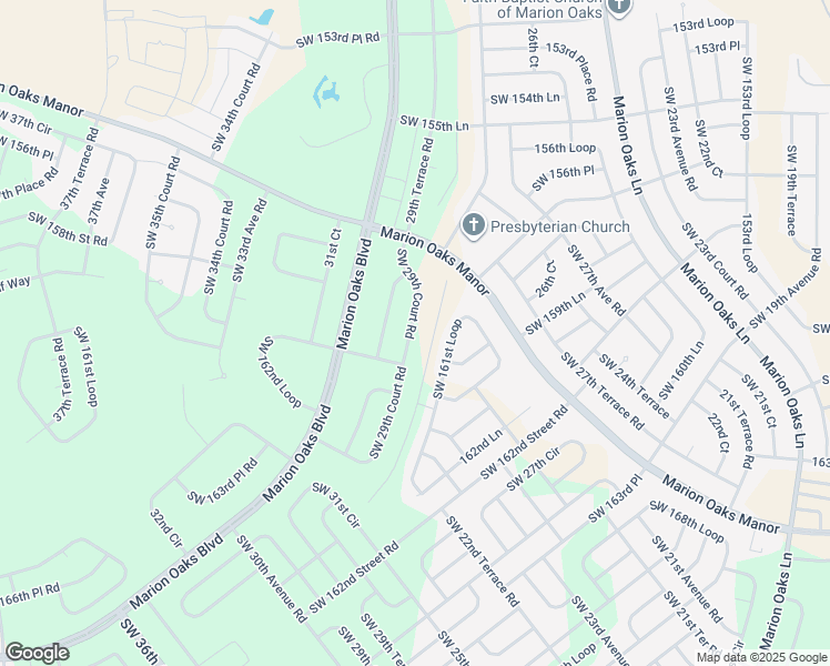 map of restaurants, bars, coffee shops, grocery stores, and more near 16025 Southwest 29th Court Road in Ocala
