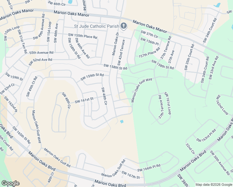 map of restaurants, bars, coffee shops, grocery stores, and more near 16085 Southwest 42nd Terrace in Ocala
