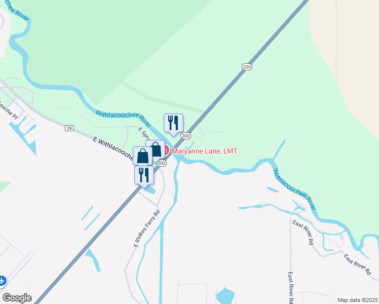 map of restaurants, bars, coffee shops, grocery stores, and more near 16080 Southwest 137th Court in Dunnellon