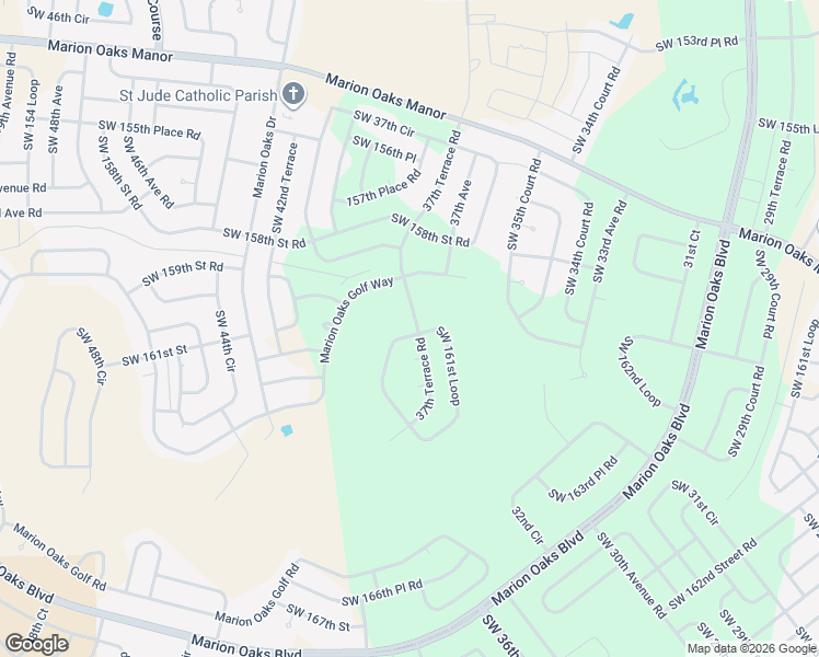 map of restaurants, bars, coffee shops, grocery stores, and more near 3942 Southwest 161st Loop in Ocala