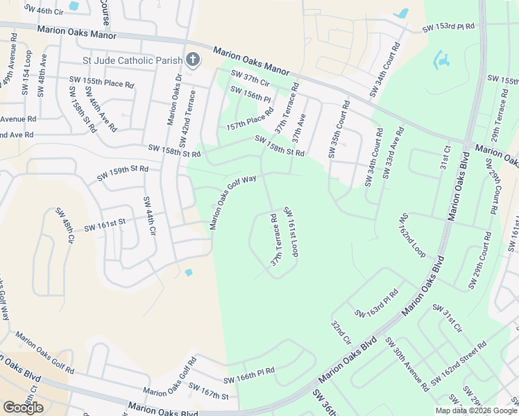 map of restaurants, bars, coffee shops, grocery stores, and more near 3942 Southwest 161st Loop in Ocala