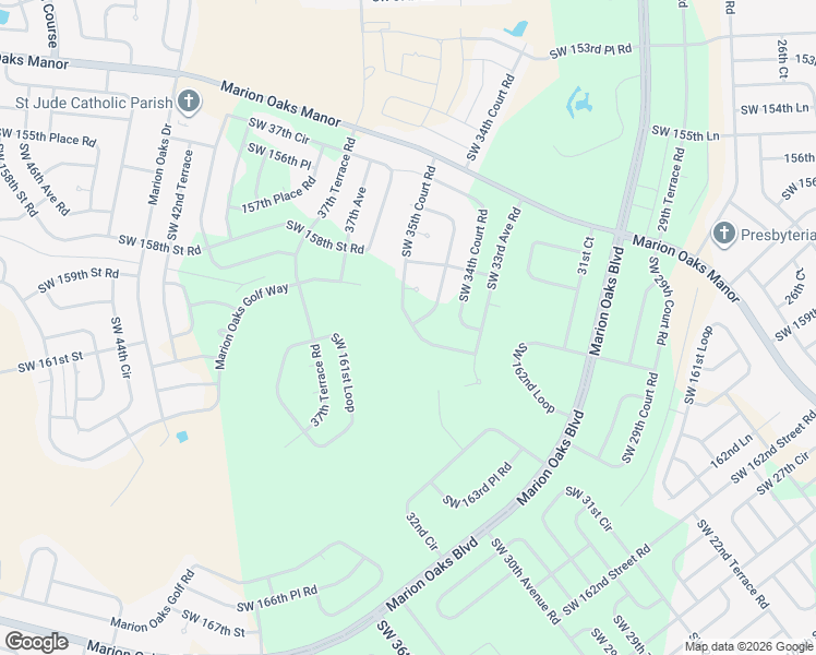 map of restaurants, bars, coffee shops, grocery stores, and more near 16064 Southwest 35th Court Road in Ocala