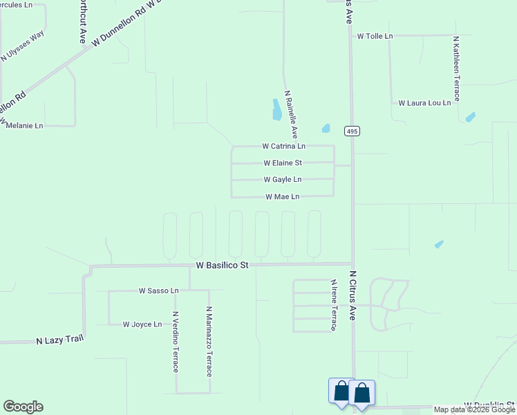map of restaurants, bars, coffee shops, grocery stores, and more near 8730 North Catapane Loop in Crystal River