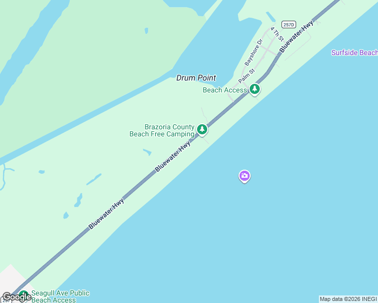 map of restaurants, bars, coffee shops, grocery stores, and more near 3312 County Road 257 in Freeport