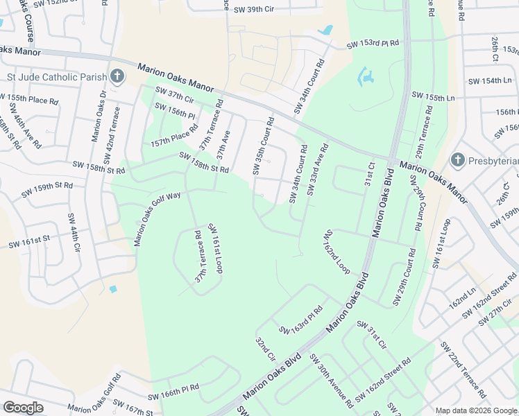 map of restaurants, bars, coffee shops, grocery stores, and more near 16064 Southwest 35th Court Road in Ocala