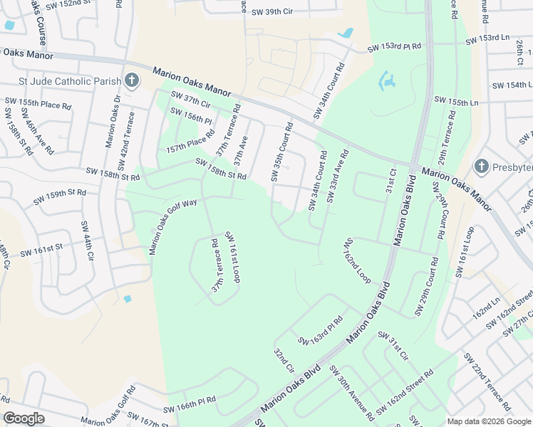 map of restaurants, bars, coffee shops, grocery stores, and more near 16064 Southwest 35th Court Road in Ocala