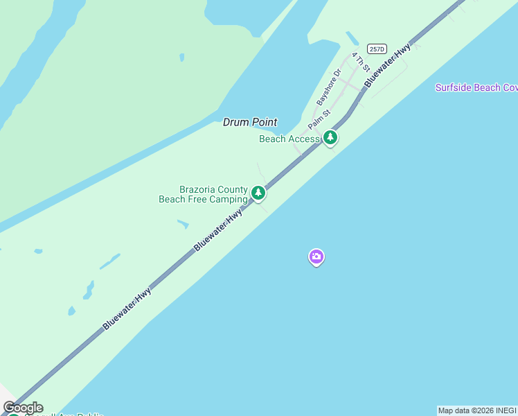 map of restaurants, bars, coffee shops, grocery stores, and more near 3312 County Road 257 in Freeport