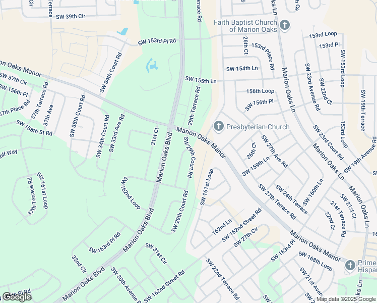 map of restaurants, bars, coffee shops, grocery stores, and more near 15940 Southwest 29th Court Road in Ocala