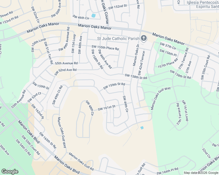 map of restaurants, bars, coffee shops, grocery stores, and more near 4510 Southwest 159th Street Road in Ocala